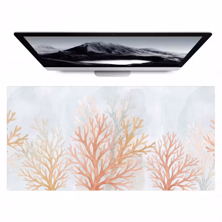 Bureau onderlegger - Natuur - Abstract - Aquarel - Organisch - Warm — 1