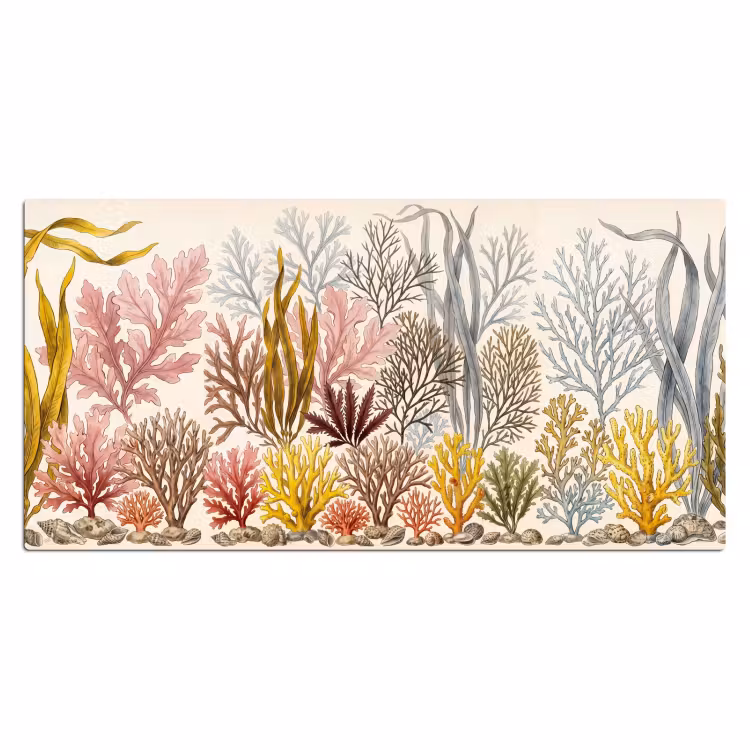 Bureau onderlegger - Natuur - Onderwater - Botanisch - Vintage - Kleurrijk — 2