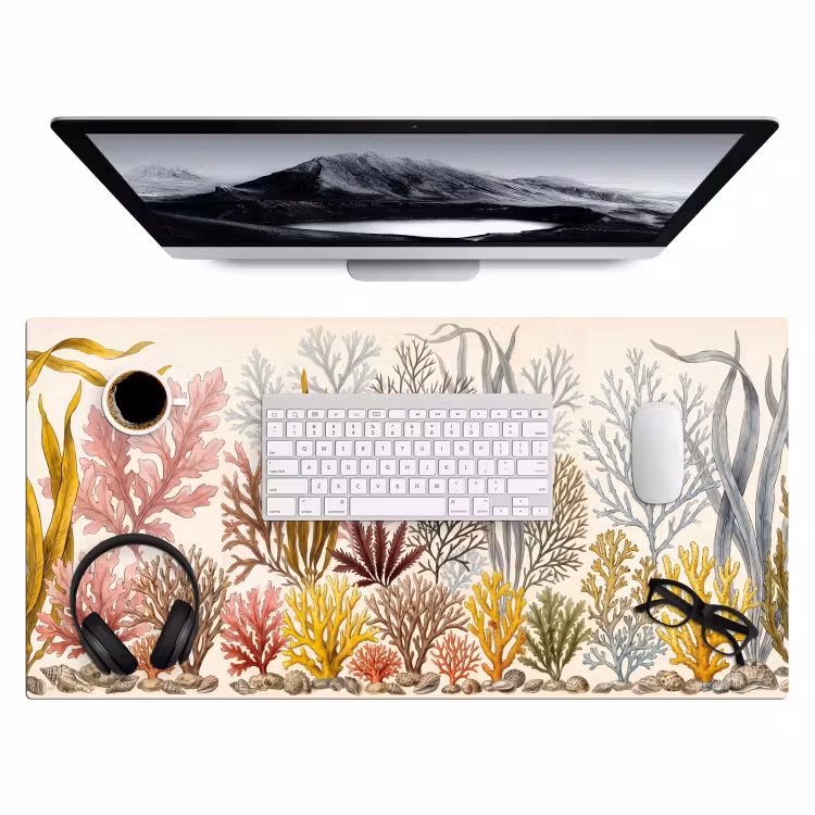 Bureau onderlegger - Natuur - Onderwater - Botanisch - Vintage - Kleurrijk — 4