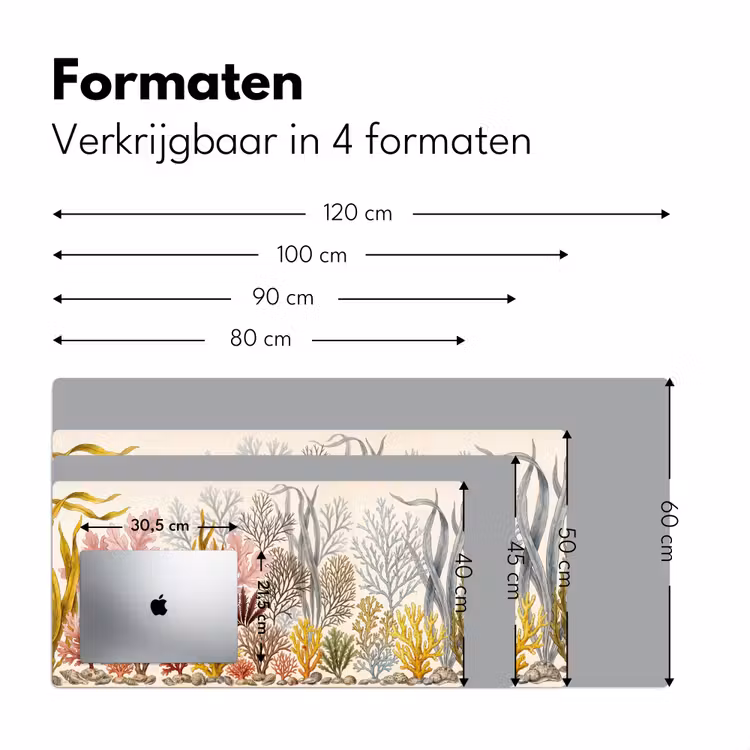 Bureau onderlegger - Natuur - Onderwater - Botanisch - Vintage - Kleurrijk — 8