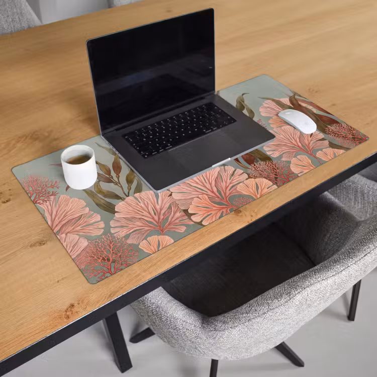 Bureau onderlegger - Onderwater - Planten - Vis - Vintage - Groen — 3