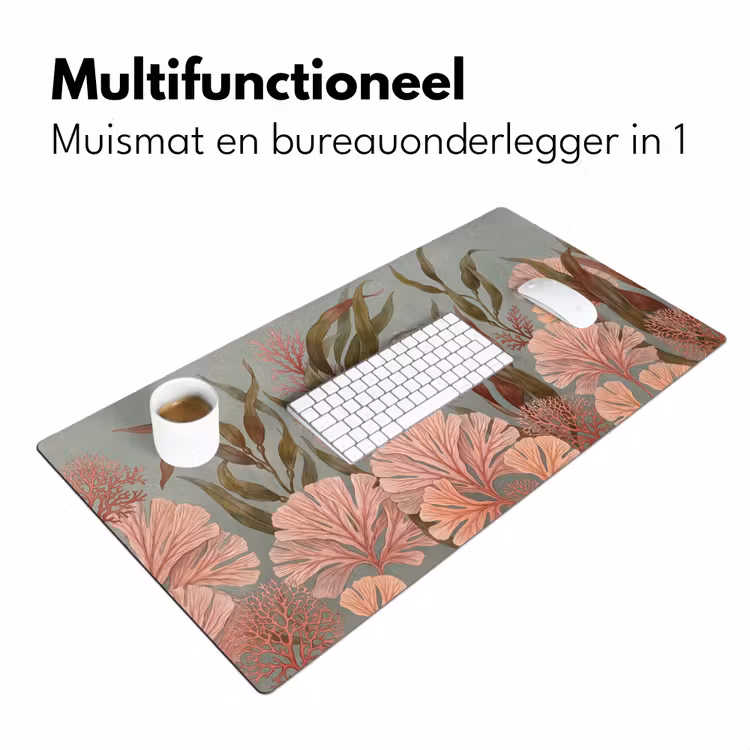 Bureau onderlegger - Onderwater - Planten - Vis - Vintage - Groen — 7