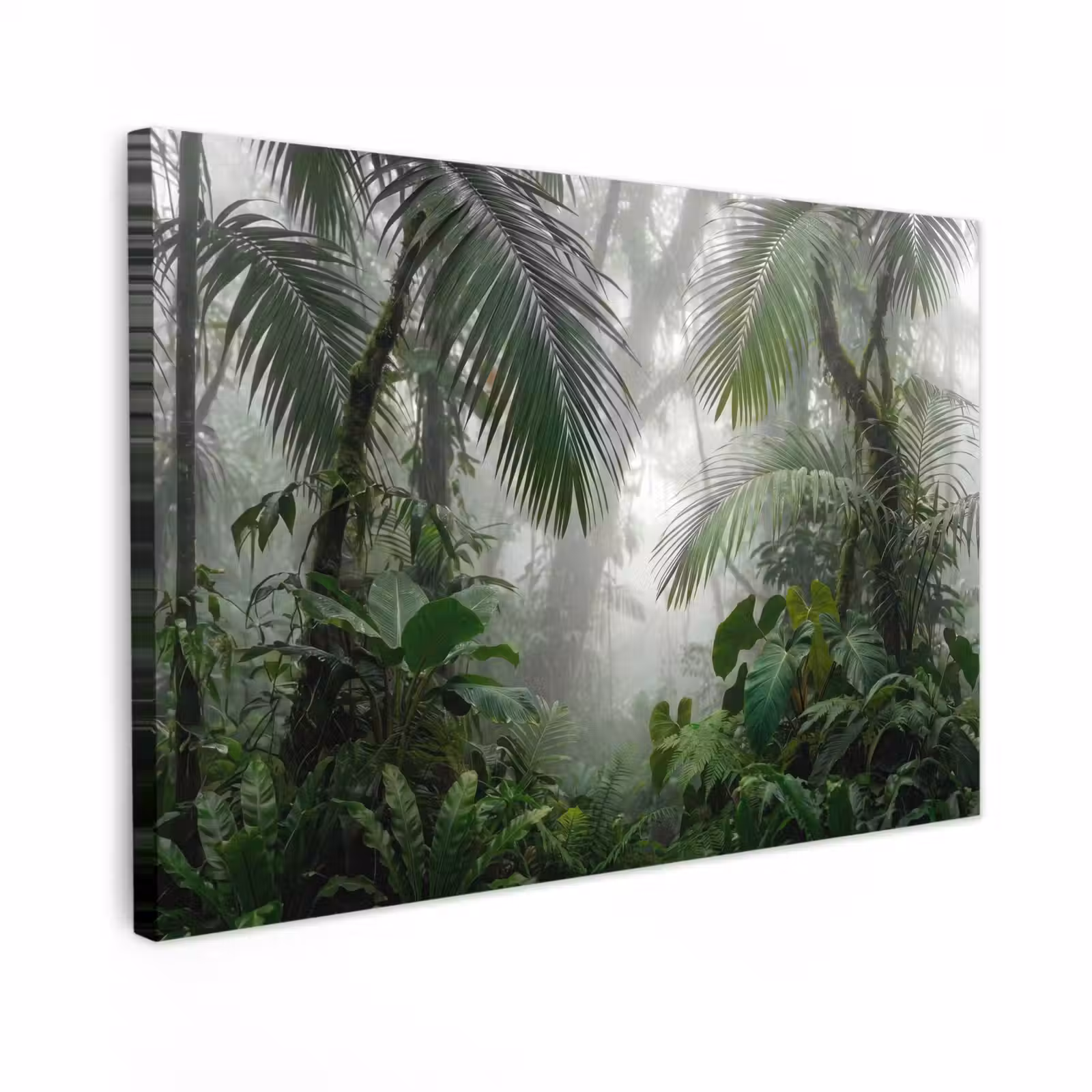 Buiten canvas - Natuur - Jungle - Mist - Tropisch - Groen — 1