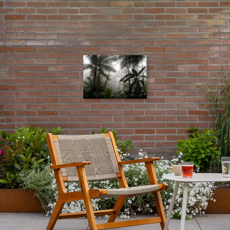 Buiten canvas - Natuur - Jungle - Mist - Groen - Bladeren — 2