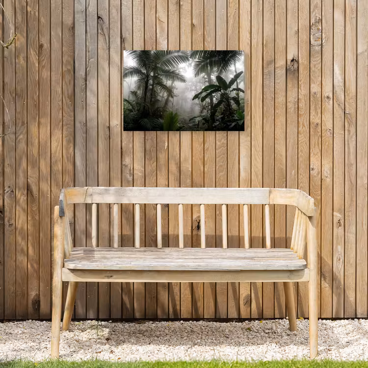 Buiten canvas - Natuur - Jungle - Mist - Groen - Bladeren — 3