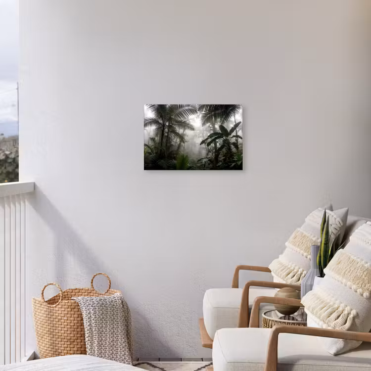 Buiten canvas - Natuur - Jungle - Mist - Groen - Bladeren — 4