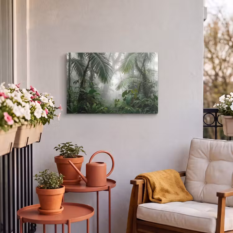 Buiten canvas - Natuur - Jungle - Mist - Tropisch - Groen — 4