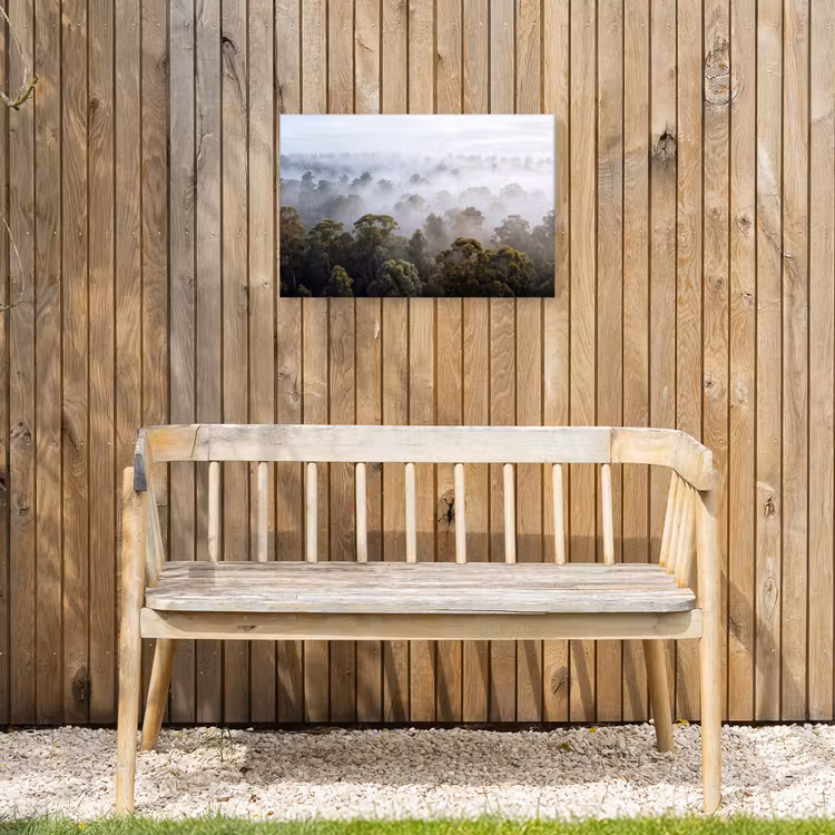 Buiten canvas - Natuur - Mist - Bos - Ochtend - Goud — 3