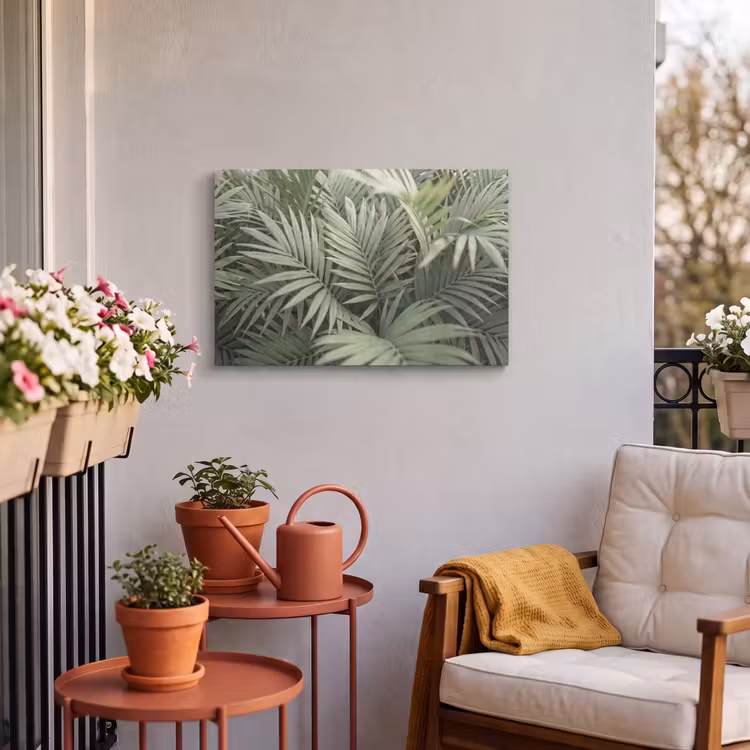 Buiten canvas - Plant - Palmbladeren - Natuur - Groen — 3