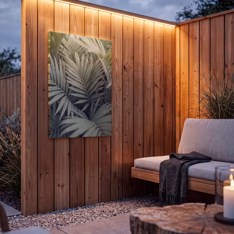 Buiten canvas - Plant - Palmbladeren - Natuur - Groen — 4