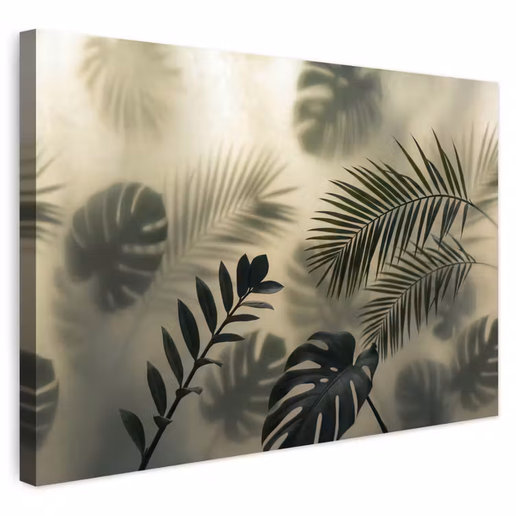 Buiten canvas - Planten - Bladeren - Schaduwen - Groen - Modern — 1