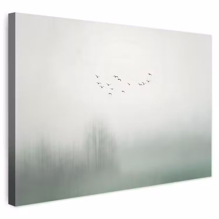 Buiten canvas - Vogel - Vlucht - Natuur - Minimalistisch — 1