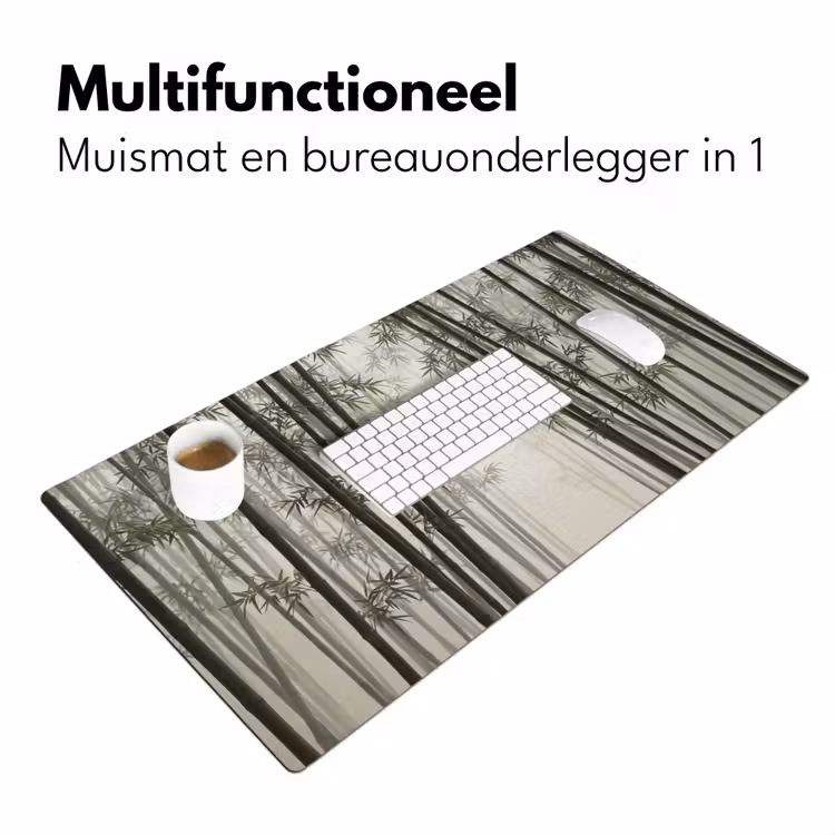 Bureau onderlegger - Bamboe - Bos - Mist - Natuur — 7