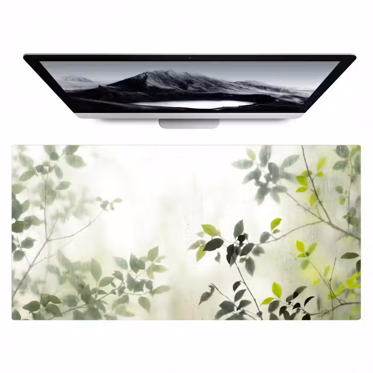 Bureau onderlegger - Blad - Schaduw - Natuur - Abstract - Groen — 1