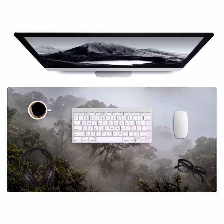 Bureau onderlegger - Boom - Mistig - Bos - Groen - Natuur — 4