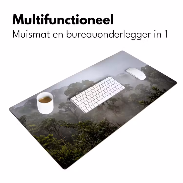 Bureau onderlegger - Boom - Mistig - Bos - Groen - Natuur — 7