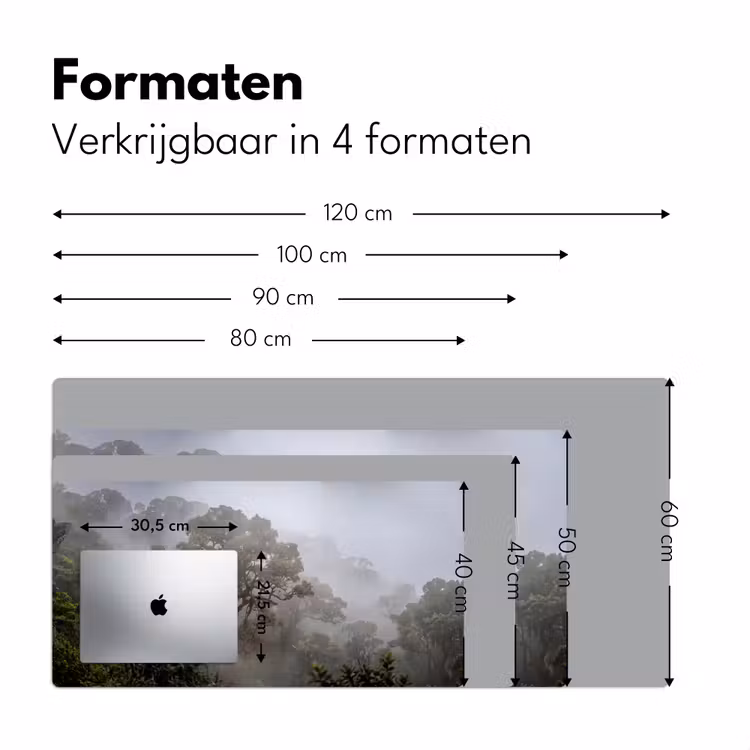 Bureau onderlegger - Boom - Mistig - Bos - Groen - Natuur — 8