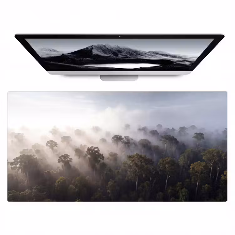 Bureau onderlegger - Bos - Mist - Natuur - Groen — 1