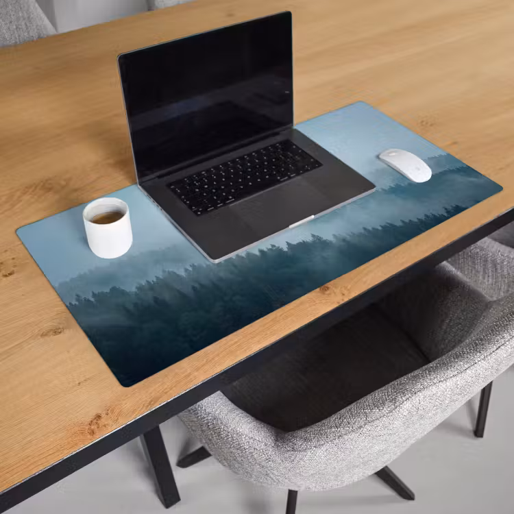 Bureau onderlegger - Bos - Mist - Vogels - Natuur - Groen — 3