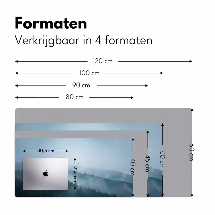 Bureau onderlegger - Bos - Mist - Vogels - Natuur - Groen — 8