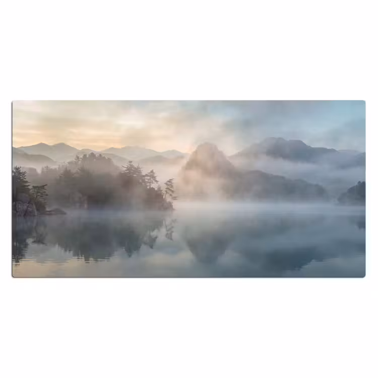 Bureau onderlegger - Landschap - Bergen - Mist - Water - Natuur — 2