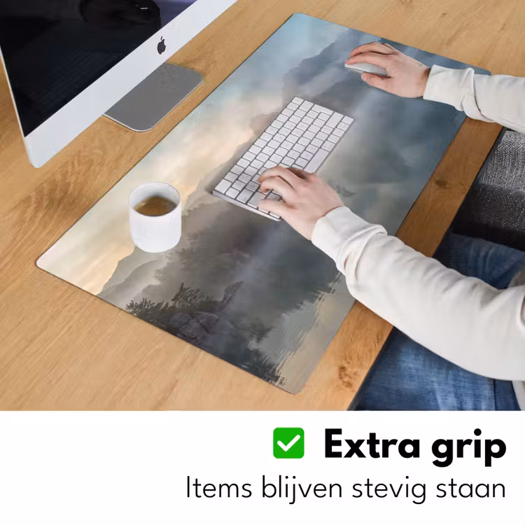 Bureau onderlegger - Landschap - Bergen - Mist - Water - Natuur — 6