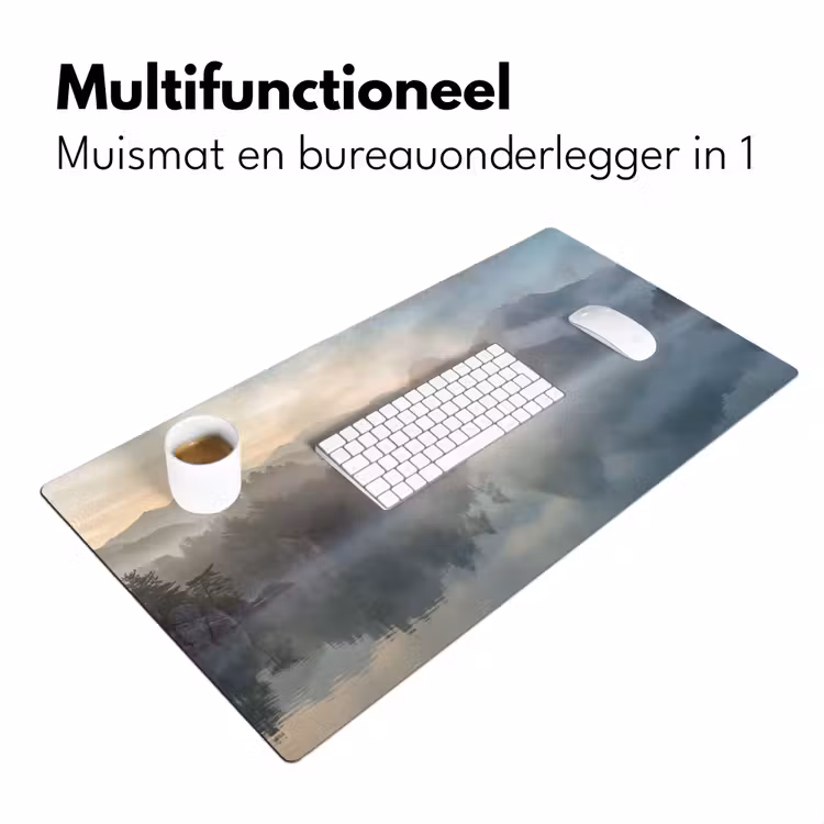 Bureau onderlegger - Landschap - Bergen - Mist - Water - Natuur — 7