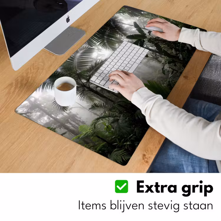 Bureau onderlegger - Natuur - Jungle - Mist - Groen - Bladeren — 6