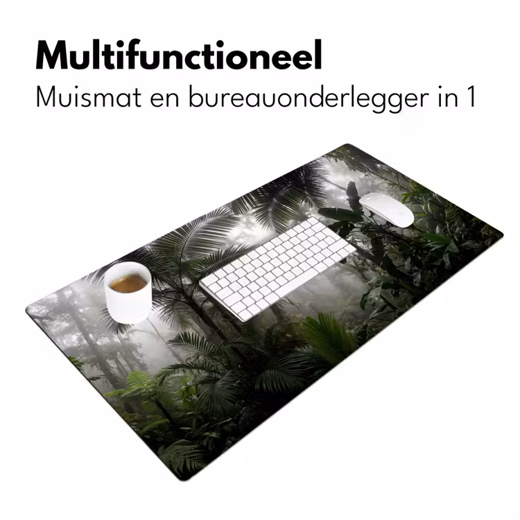 Bureau onderlegger - Natuur - Jungle - Mist - Groen - Bladeren — 7