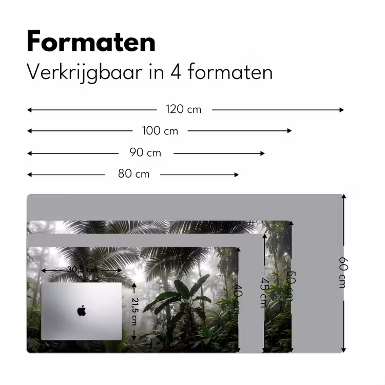 Bureau onderlegger - Natuur - Jungle - Mist - Groen - Bladeren — 8