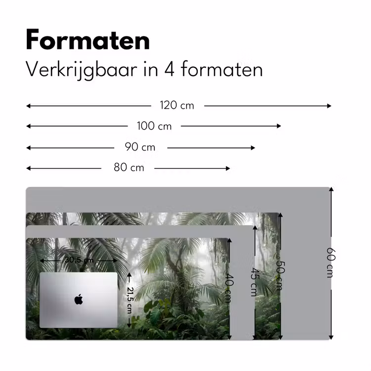 Bureau onderlegger - Natuur - Jungle - Mist - Tropisch - Groen — 8