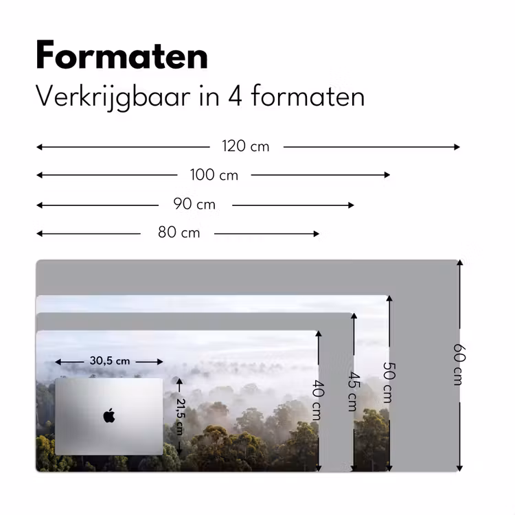 Bureau onderlegger - Natuur - Mist - Bos - Ochtend - Goud — 8