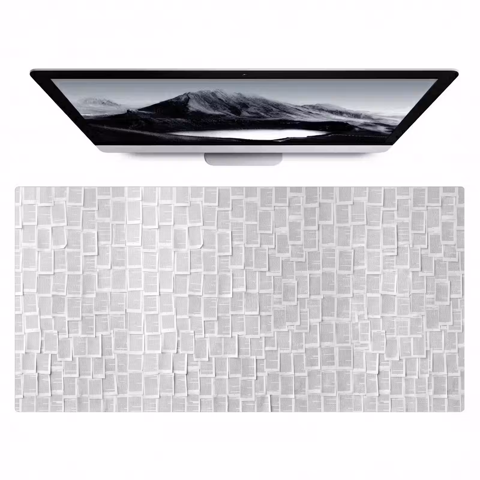 Bureau onderlegger - Papier - Overlappend - Textuur - Modern - Wit — 1