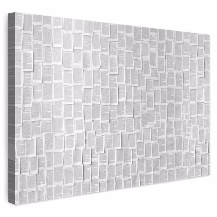 Buiten canvas - Papier - Overlappend - Textuur - Modern - Wit — 1