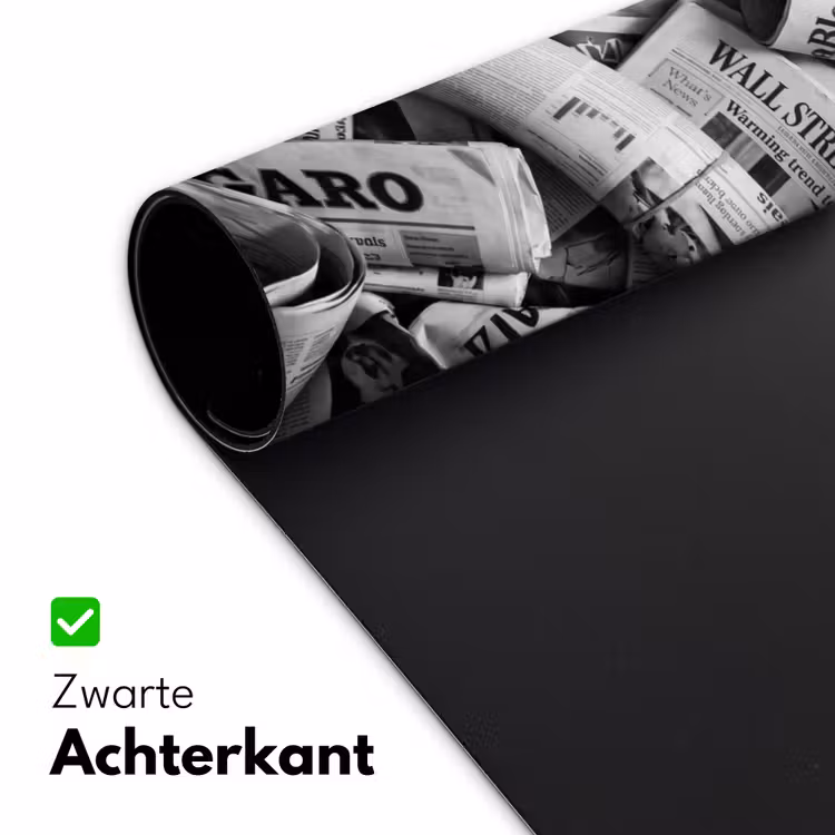 Bureau onderlegger - Krant - Stapel - Nieuws - Zwart-wit — 5