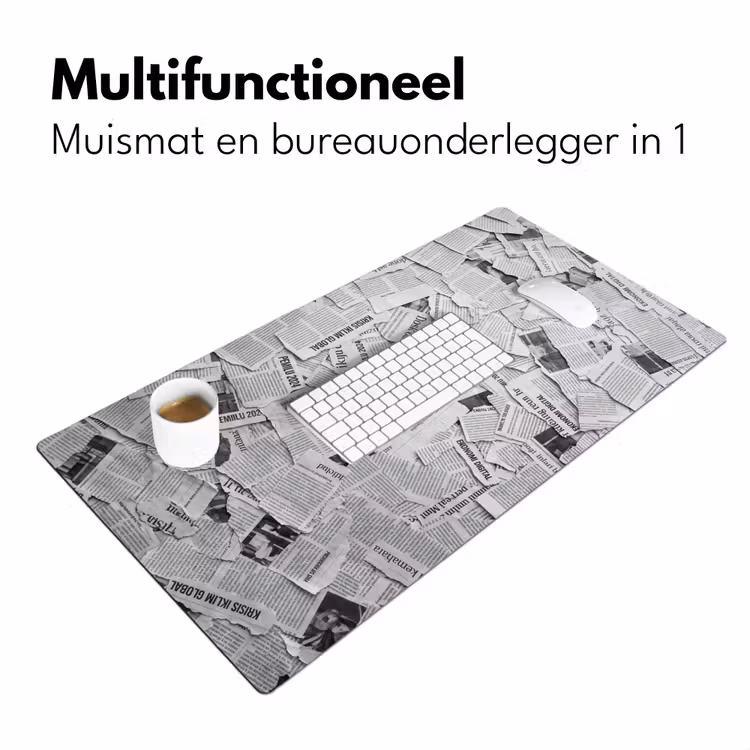 Bureau onderlegger - Krant - Versnipperd - Textuur - Zwart-wit - Abstract — 7