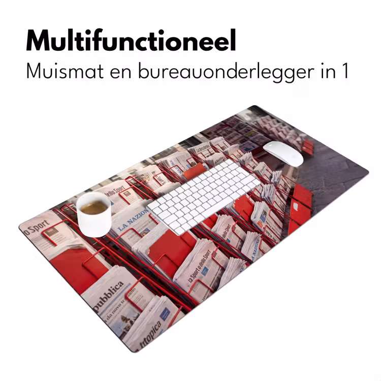 Bureau onderlegger - Kranten - Rek - Stedelijk - Dagelijks leven - Rood — 7