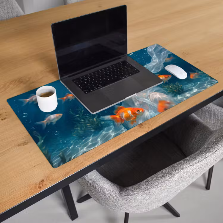 Bureau onderlegger - Mens - Onderwater - Vis - Modern - Blauw — 3