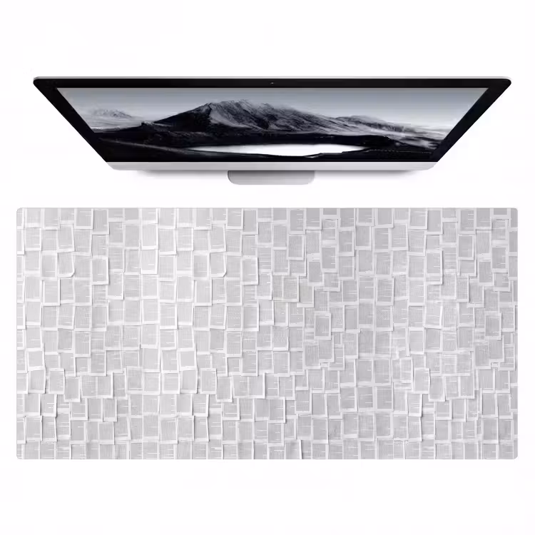 Bureau onderlegger - Papier - Overlappend - Textuur - Modern - Wit — 1