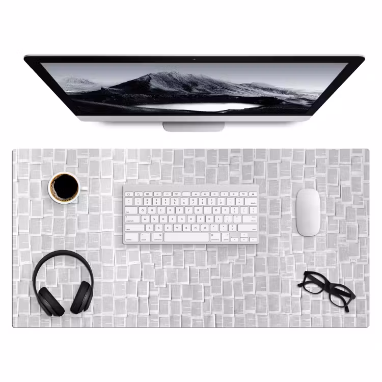 Bureau onderlegger - Papier - Overlappend - Textuur - Modern - Wit — 4