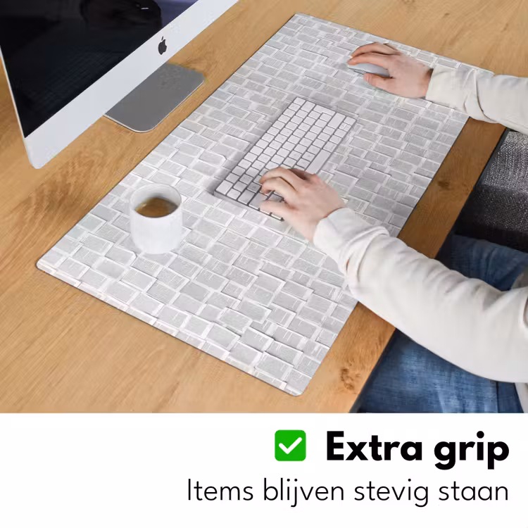 Bureau onderlegger - Papier - Overlappend - Textuur - Modern - Wit — 6