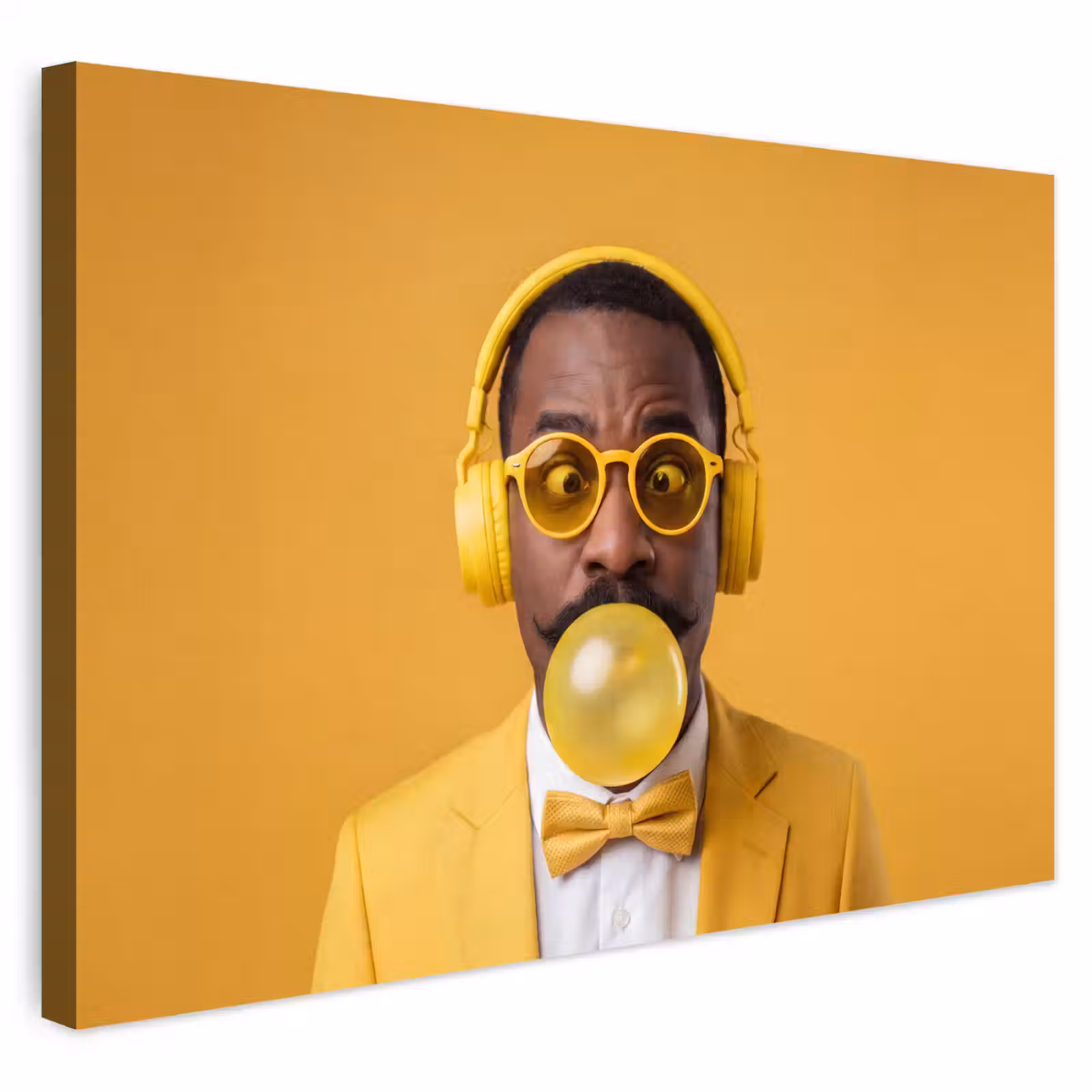 Buiten canvas - Man - Bubblegum - Portret - Geel - Modern — 1