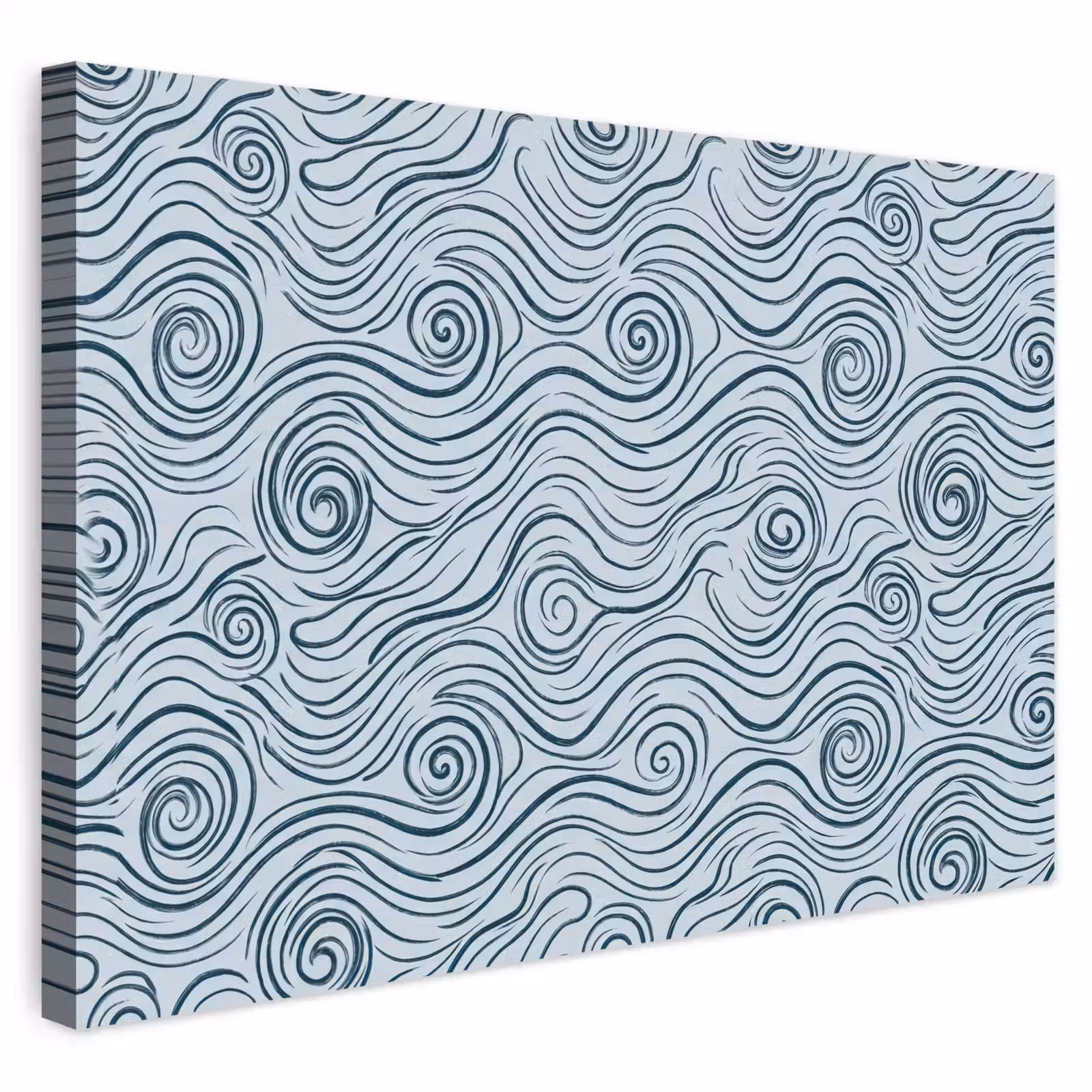 Buiten canvas - Patroon - Golven - Abstract - Modern - Blauw — 1