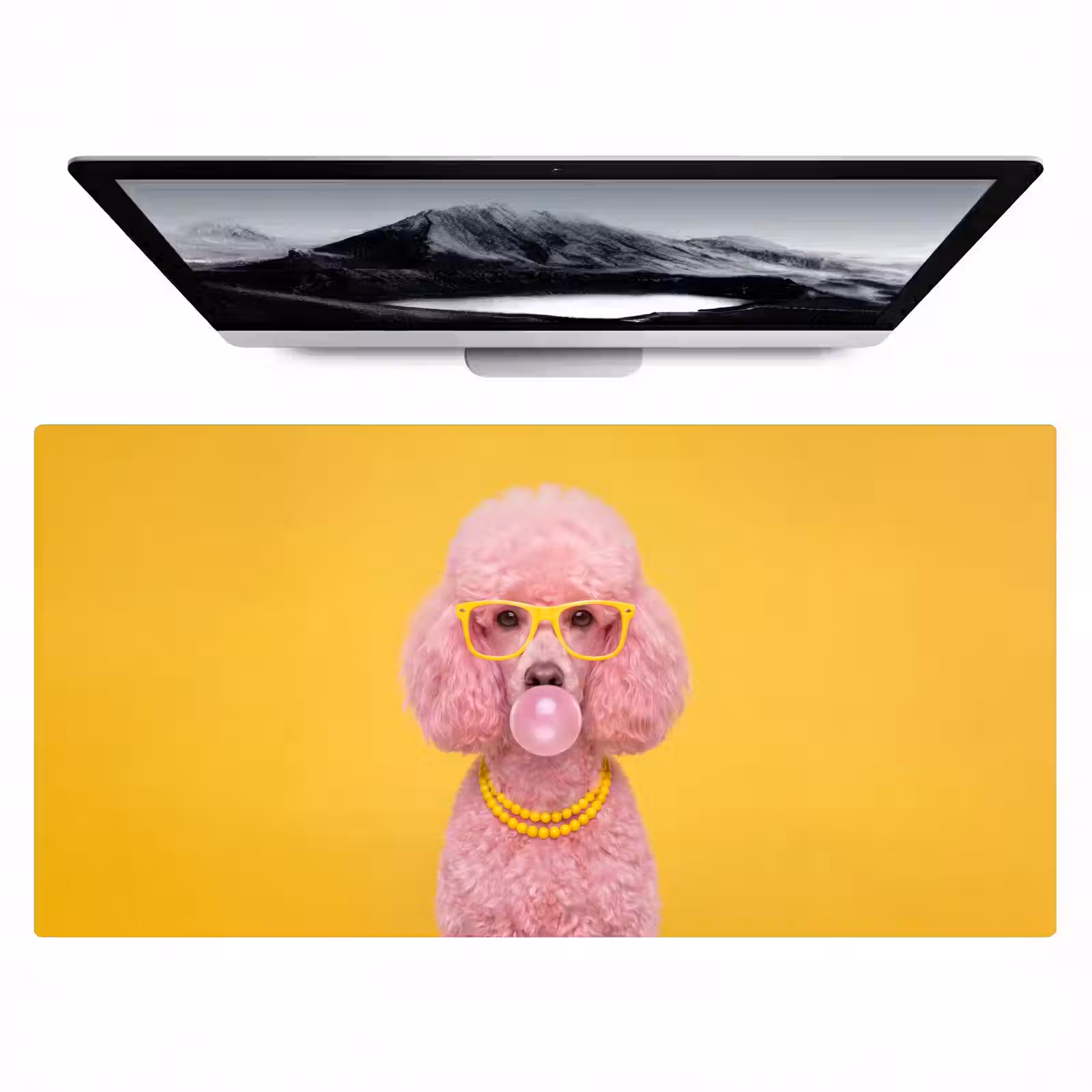 Bureau onderlegger - Hond - Kauwgum - Dieren - Modern - Roze — 1