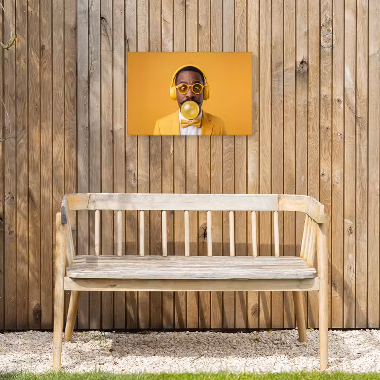 Buiten canvas - Man - Bubblegum - Portret - Geel - Modern — 3