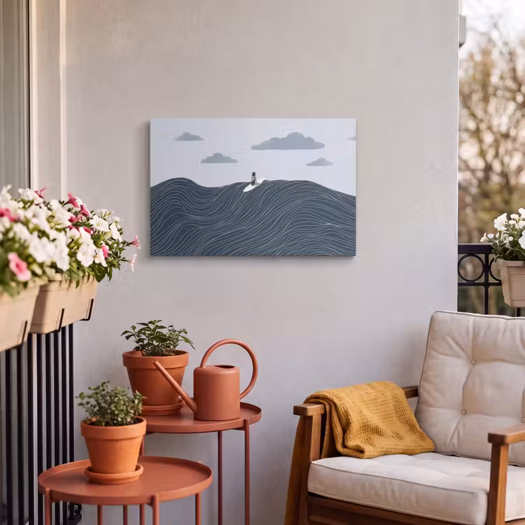 Buiten canvas - Persoon - Surfen - Oceaan - Natuur - Modern — 4