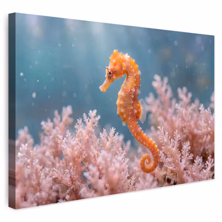 Buiten canvas - Vis - Koraal - Oceaan - Macro - Oranje — 1