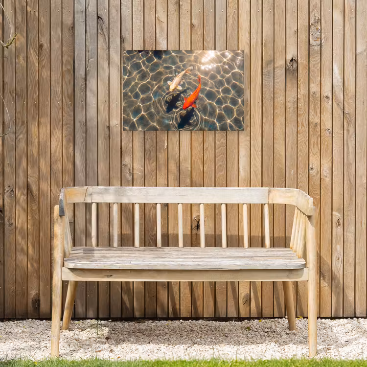 Buiten canvas - Vis - Water - Dieren - Oranje - Goud — 3