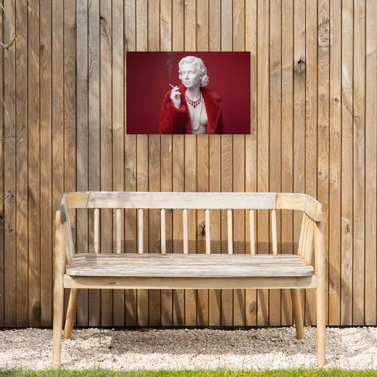 Buiten canvas - Vrouw - Bontjas - Mode - Klassiek - Rood — 3