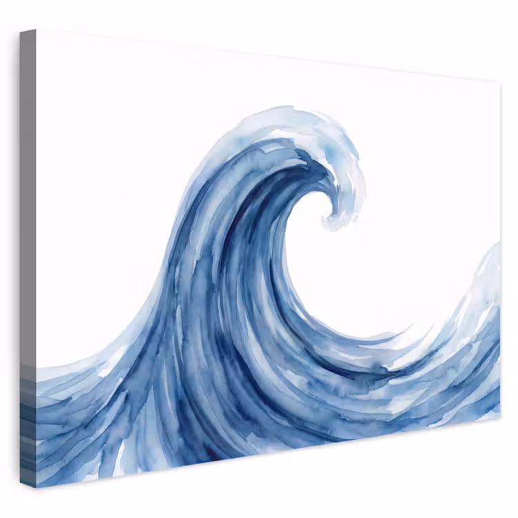 Buiten canvas - Water - Beweging - Natuur - Modern - Blauw — 1